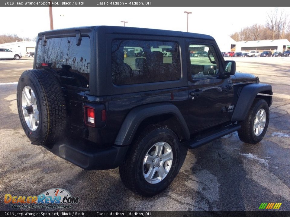 2019 Jeep Wrangler Sport 4x4 Black / Black Photo #6