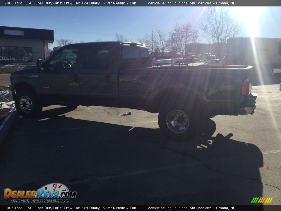 2005 Ford F350 Super Duty Lariat Crew Cab 4x4 Dually Silver Metallic / Tan Photo #7