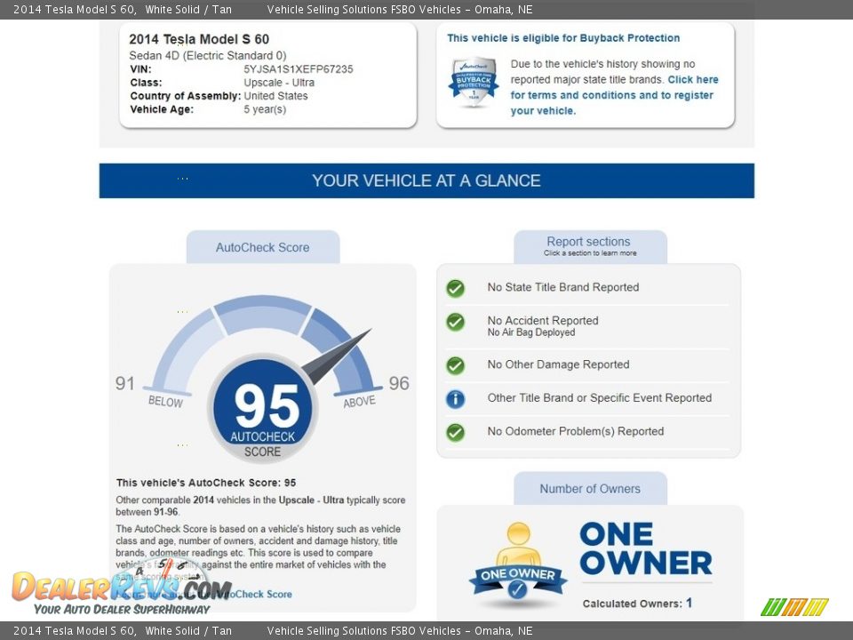 Dealer Info of 2014 Tesla Model S 60 Photo #2