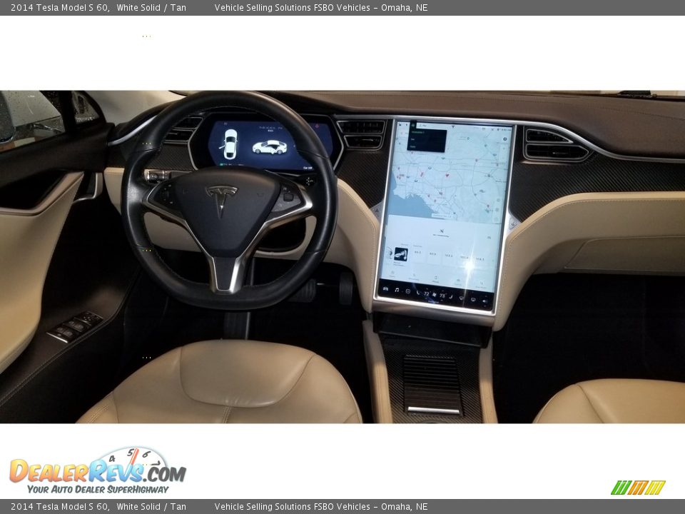 2014 Tesla Model S 60 White Solid / Tan Photo #3