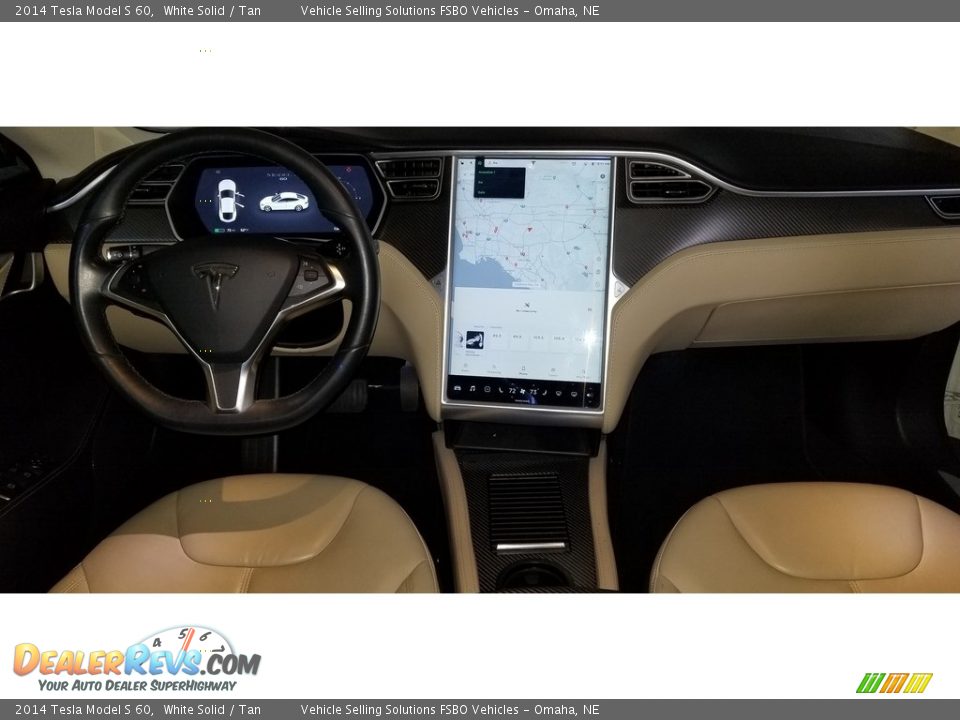 2014 Tesla Model S 60 White Solid / Tan Photo #7