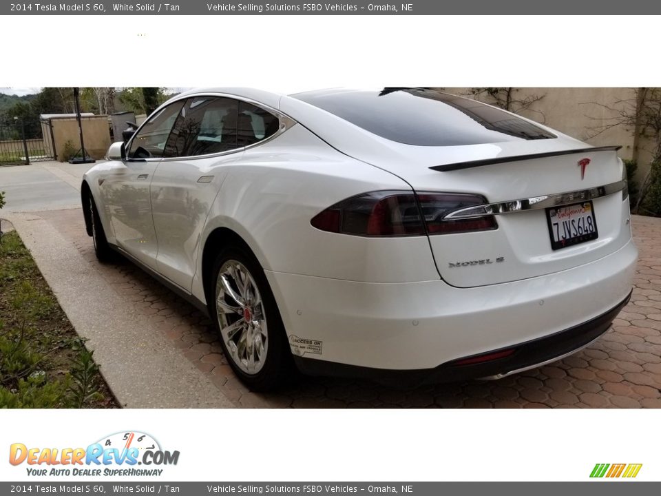 2014 Tesla Model S 60 White Solid / Tan Photo #8