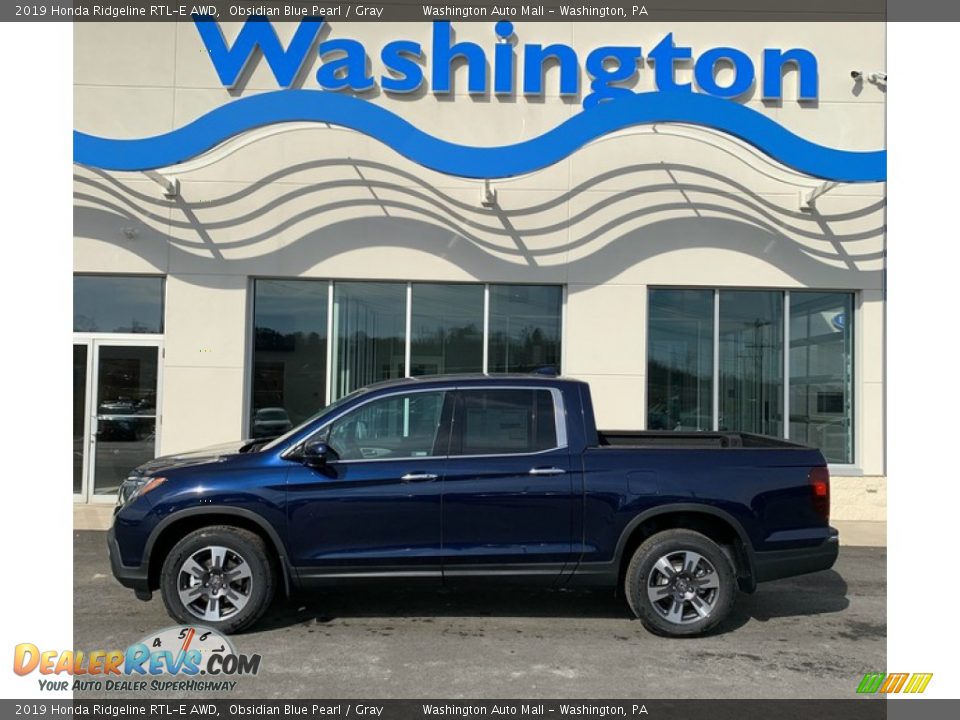 2019 Honda Ridgeline RTL-E AWD Obsidian Blue Pearl / Gray Photo #1