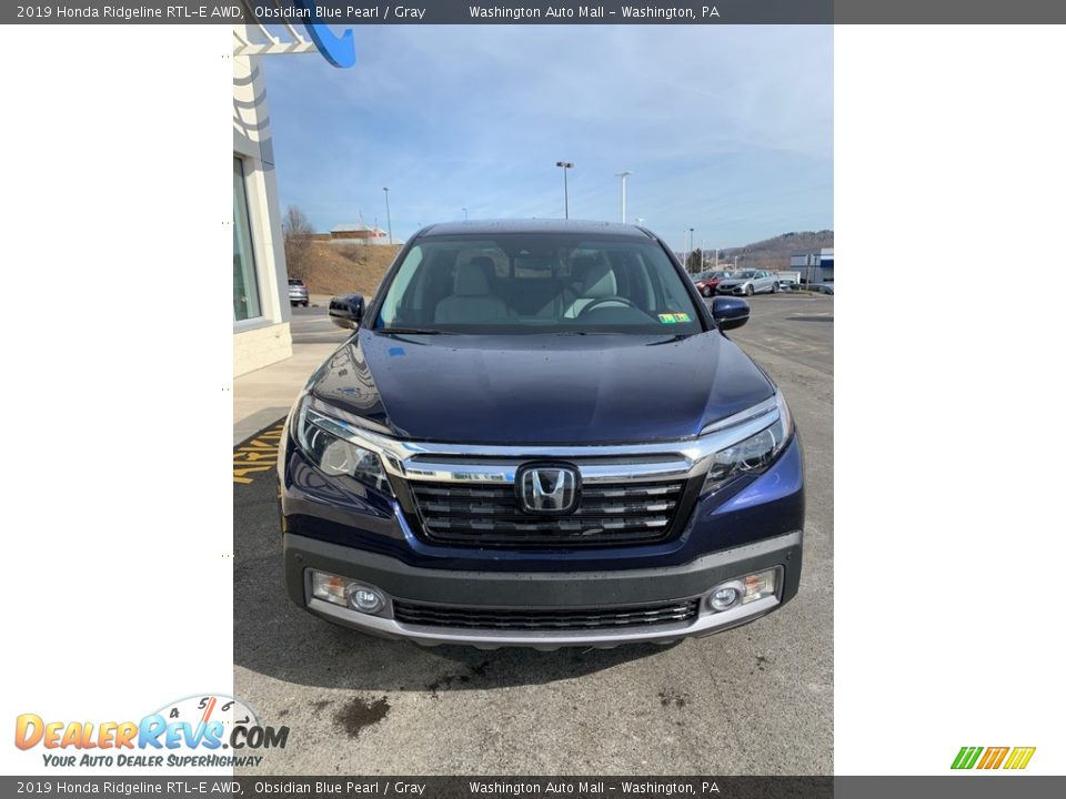 2019 Honda Ridgeline RTL-E AWD Obsidian Blue Pearl / Gray Photo #3