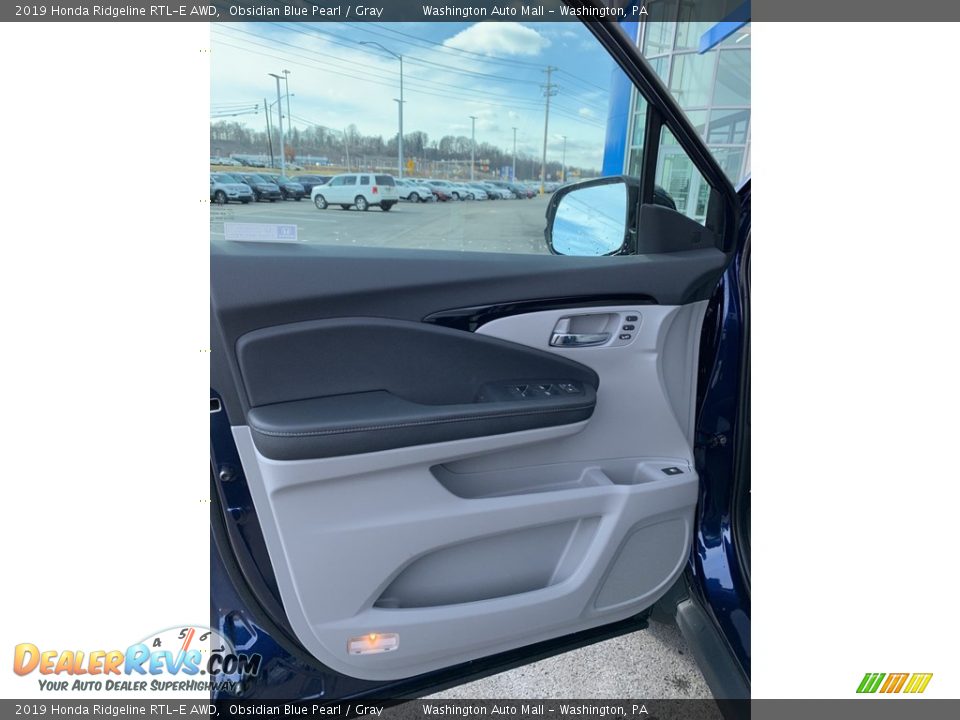2019 Honda Ridgeline RTL-E AWD Obsidian Blue Pearl / Gray Photo #7