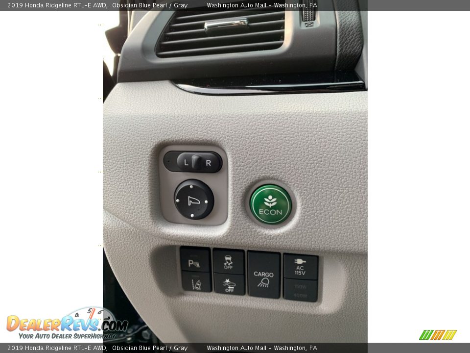 2019 Honda Ridgeline RTL-E AWD Obsidian Blue Pearl / Gray Photo #9