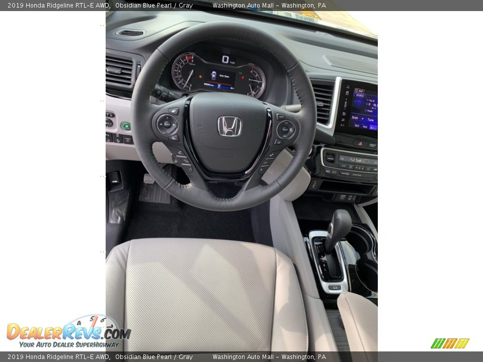 2019 Honda Ridgeline RTL-E AWD Obsidian Blue Pearl / Gray Photo #10