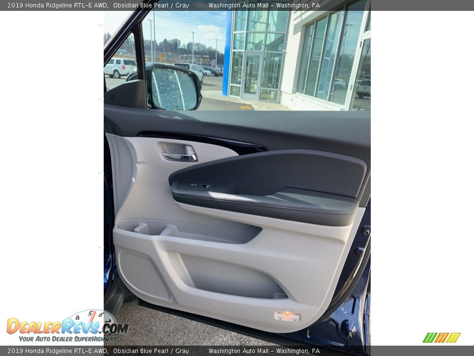2019 Honda Ridgeline RTL-E AWD Obsidian Blue Pearl / Gray Photo #25