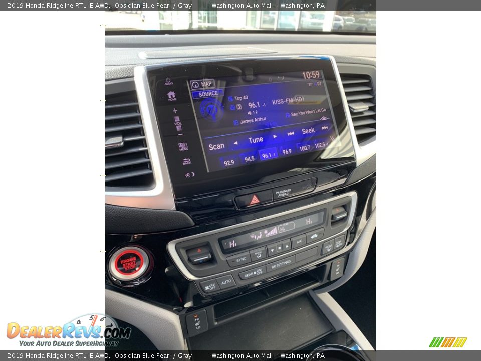 2019 Honda Ridgeline RTL-E AWD Obsidian Blue Pearl / Gray Photo #31