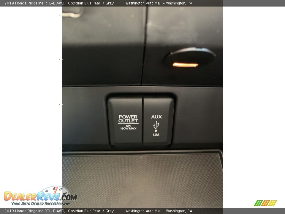 2019 Honda Ridgeline RTL-E AWD Obsidian Blue Pearl / Gray Photo #34