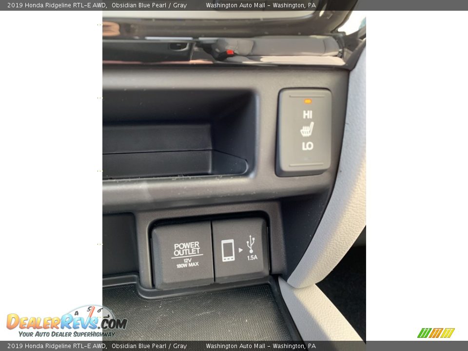 2019 Honda Ridgeline RTL-E AWD Obsidian Blue Pearl / Gray Photo #35