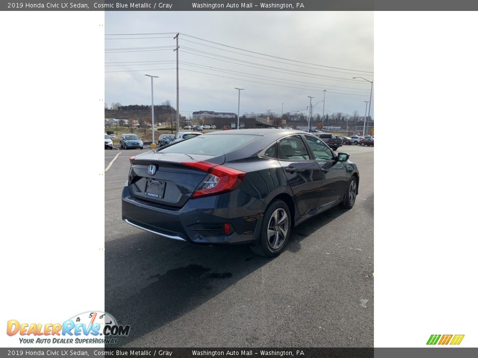 2019 Honda Civic LX Sedan Cosmic Blue Metallic / Gray Photo #5