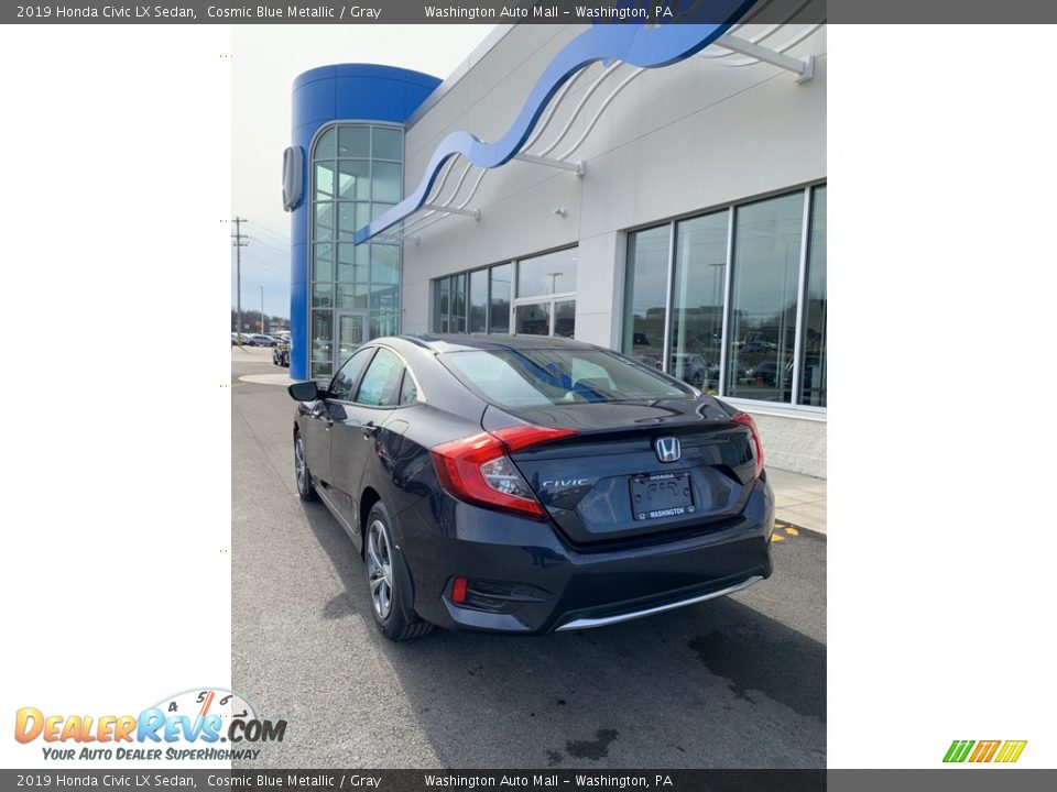 2019 Honda Civic LX Sedan Cosmic Blue Metallic / Gray Photo #7