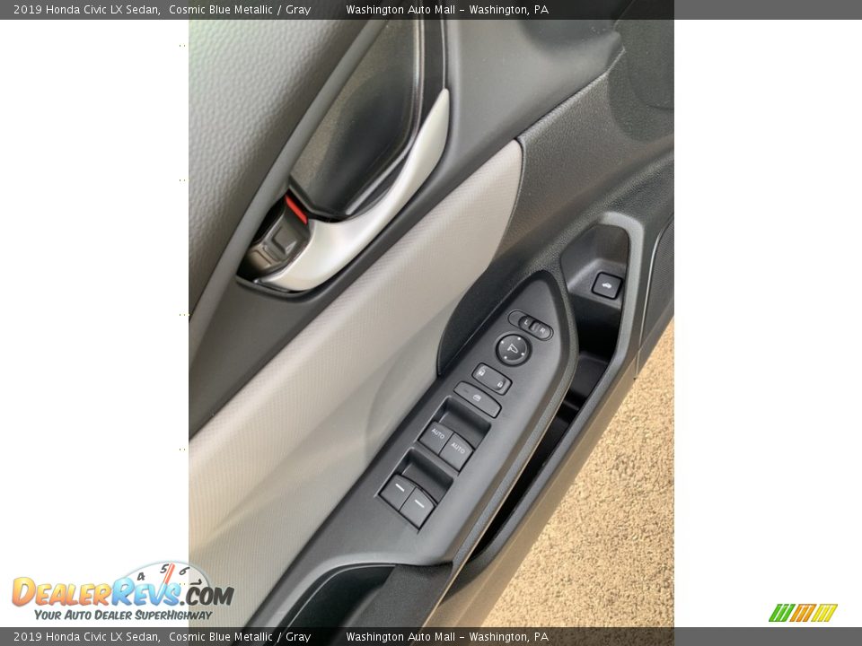 2019 Honda Civic LX Sedan Cosmic Blue Metallic / Gray Photo #9