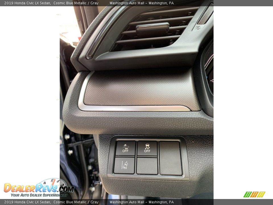 2019 Honda Civic LX Sedan Cosmic Blue Metallic / Gray Photo #10