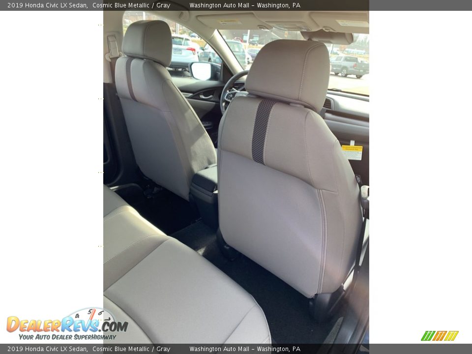 2019 Honda Civic LX Sedan Cosmic Blue Metallic / Gray Photo #22