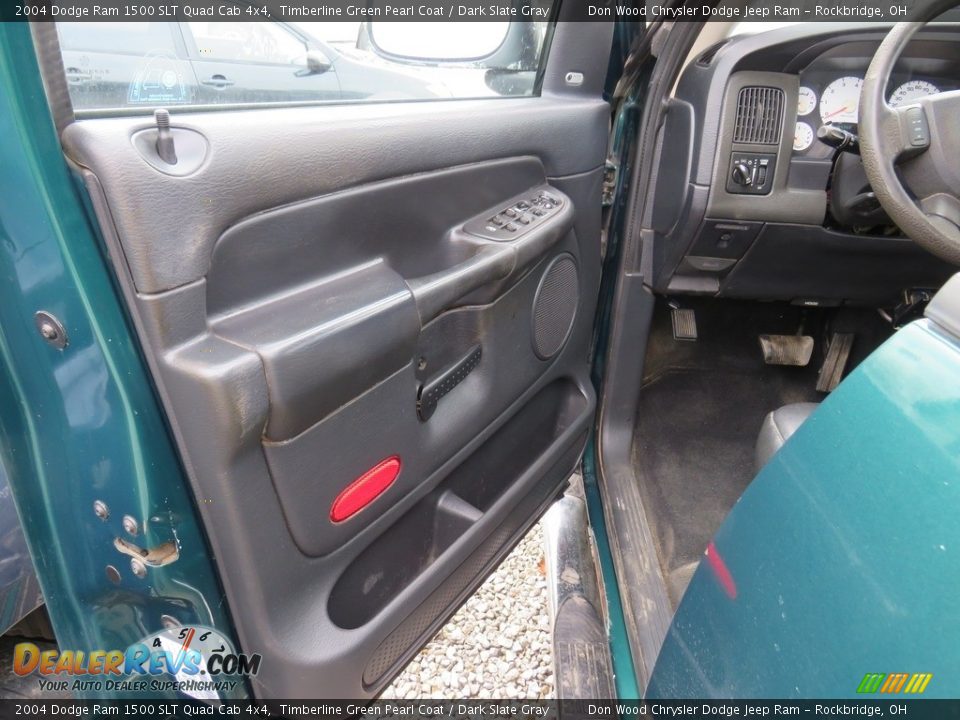 2004 Dodge Ram 1500 SLT Quad Cab 4x4 Timberline Green Pearl Coat / Dark Slate Gray Photo #25