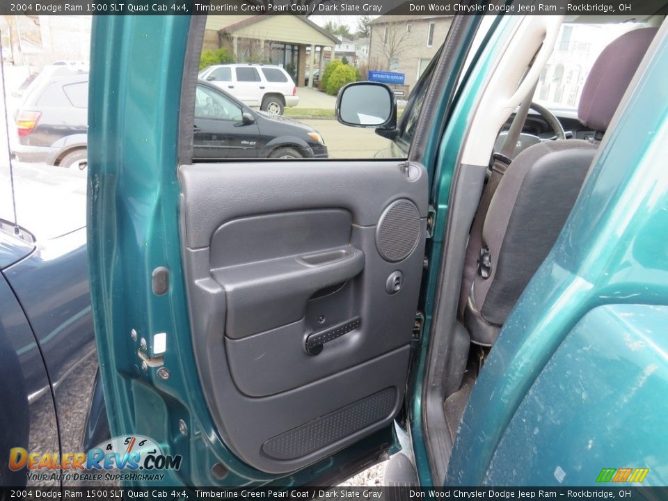 2004 Dodge Ram 1500 SLT Quad Cab 4x4 Timberline Green Pearl Coat / Dark Slate Gray Photo #29