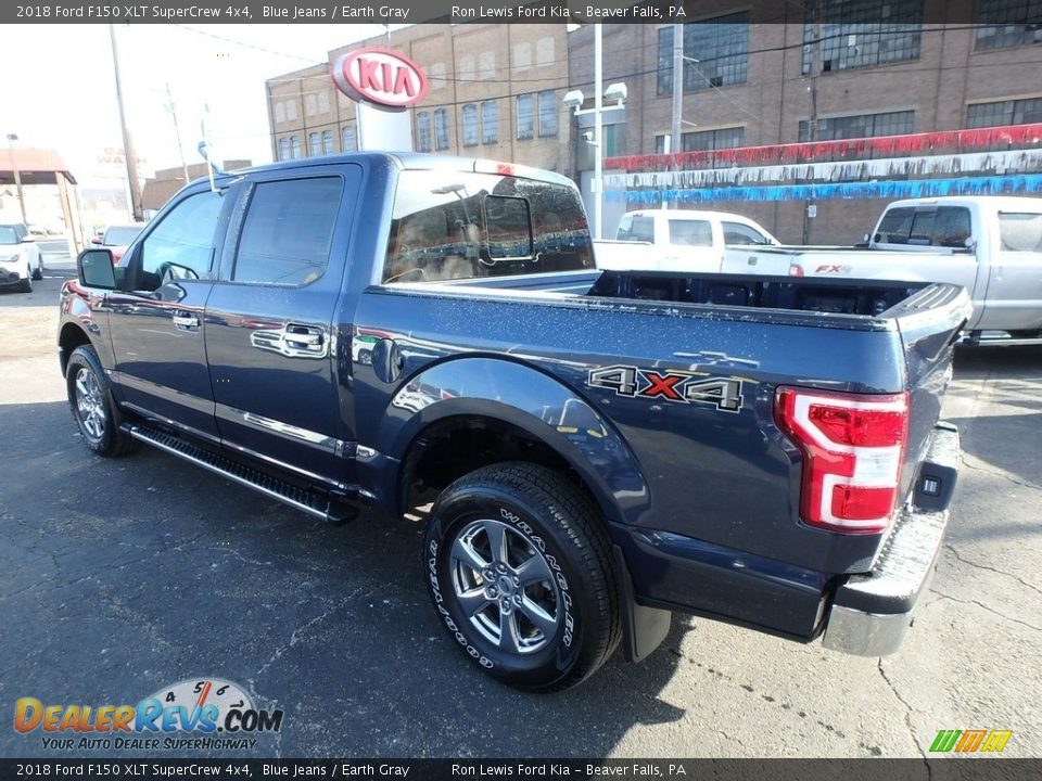 2018 Ford F150 XLT SuperCrew 4x4 Blue Jeans / Earth Gray Photo #4