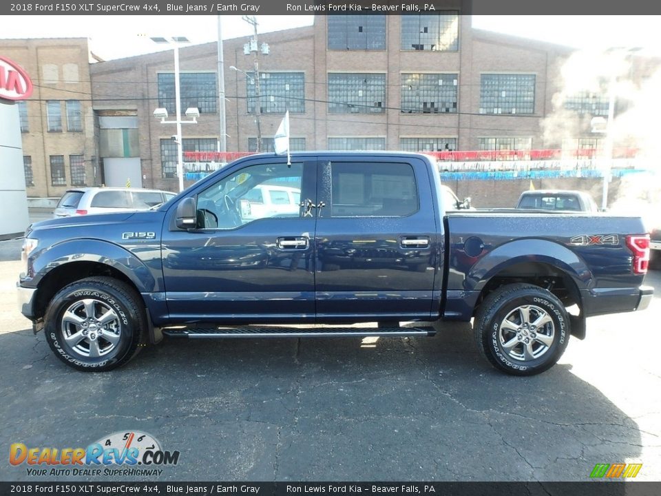 2018 Ford F150 XLT SuperCrew 4x4 Blue Jeans / Earth Gray Photo #5