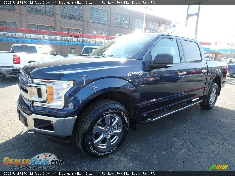 2018 Ford F150 XLT SuperCrew 4x4 Blue Jeans / Earth Gray Photo #6