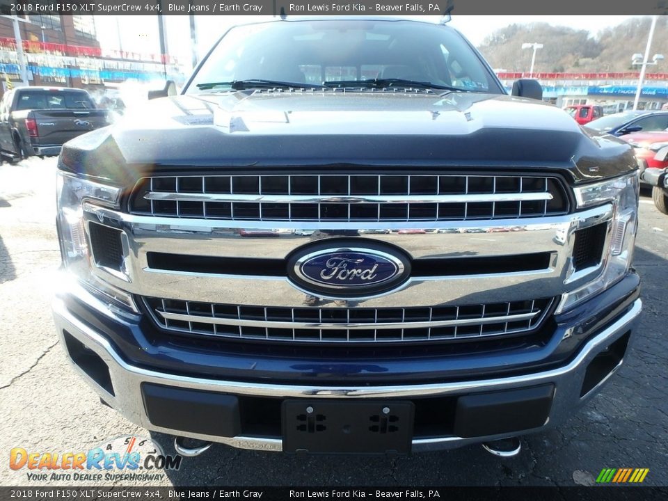 2018 Ford F150 XLT SuperCrew 4x4 Blue Jeans / Earth Gray Photo #7
