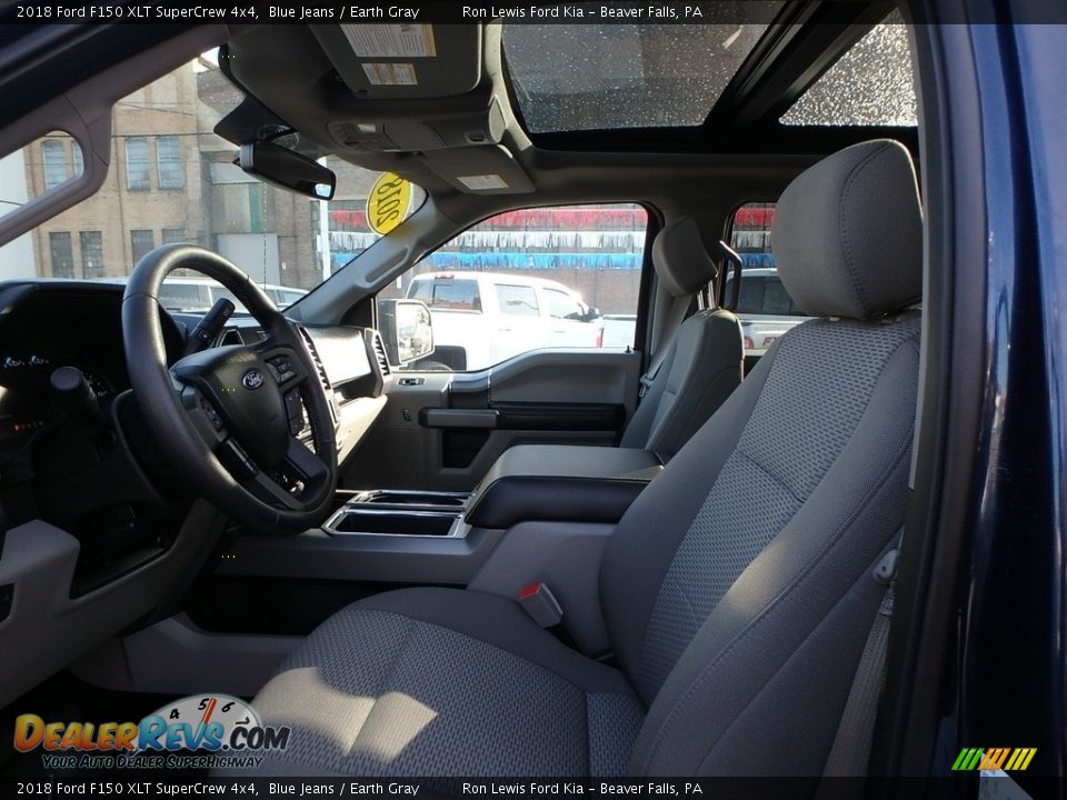 2018 Ford F150 XLT SuperCrew 4x4 Blue Jeans / Earth Gray Photo #10