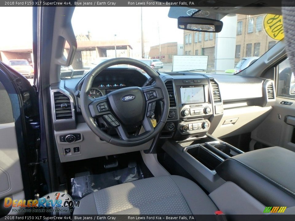 2018 Ford F150 XLT SuperCrew 4x4 Blue Jeans / Earth Gray Photo #12