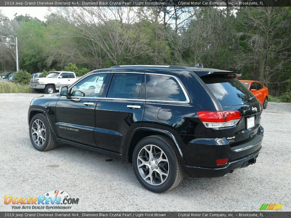 2019 Jeep Grand Cherokee Overland 4x4 Diamond Black Crystal Pearl / Light Frost/Brown Photo #3
