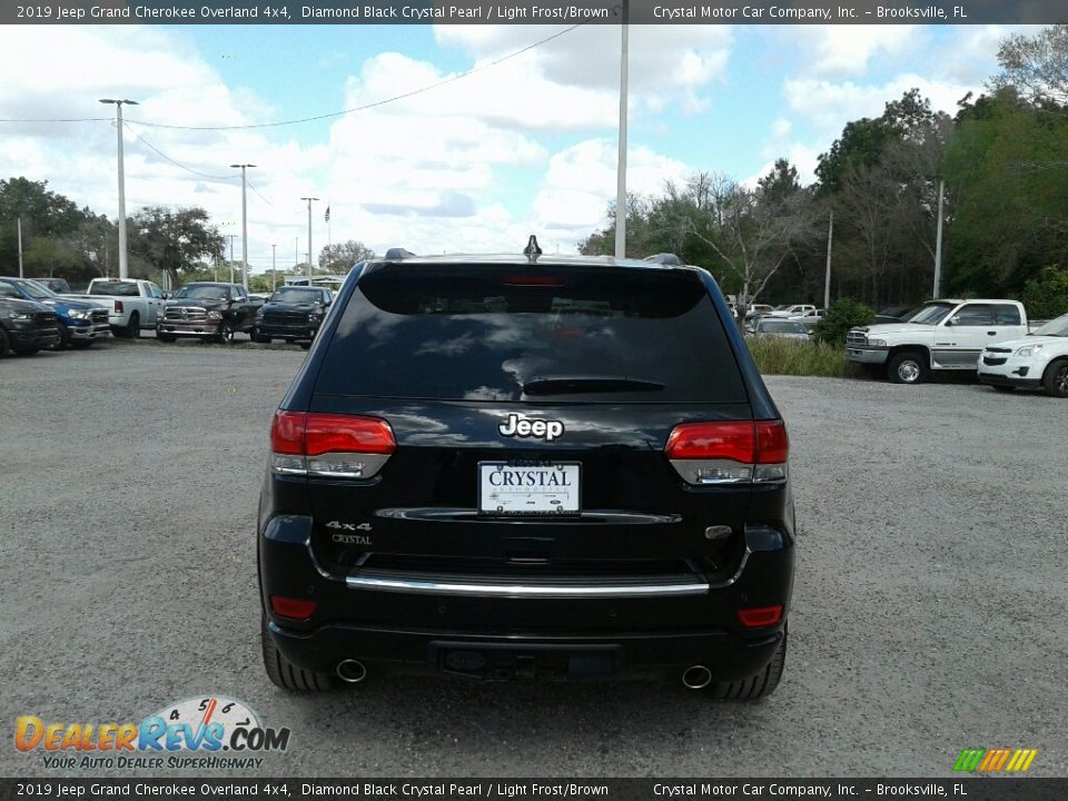 2019 Jeep Grand Cherokee Overland 4x4 Diamond Black Crystal Pearl / Light Frost/Brown Photo #4