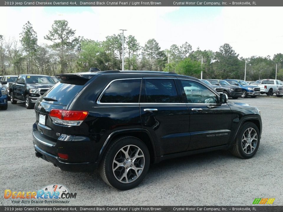 2019 Jeep Grand Cherokee Overland 4x4 Diamond Black Crystal Pearl / Light Frost/Brown Photo #5