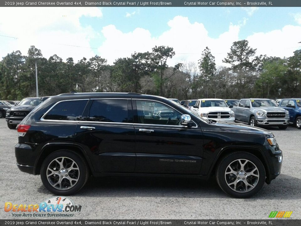 2019 Jeep Grand Cherokee Overland 4x4 Diamond Black Crystal Pearl / Light Frost/Brown Photo #6