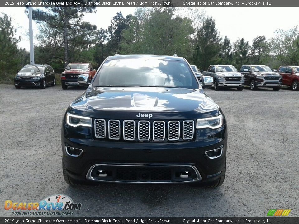 2019 Jeep Grand Cherokee Overland 4x4 Diamond Black Crystal Pearl / Light Frost/Brown Photo #8