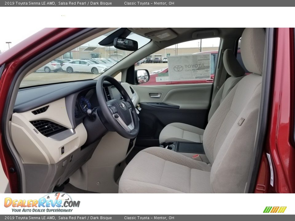 2019 Toyota Sienna LE AWD Salsa Red Pearl / Dark Bisque Photo #2