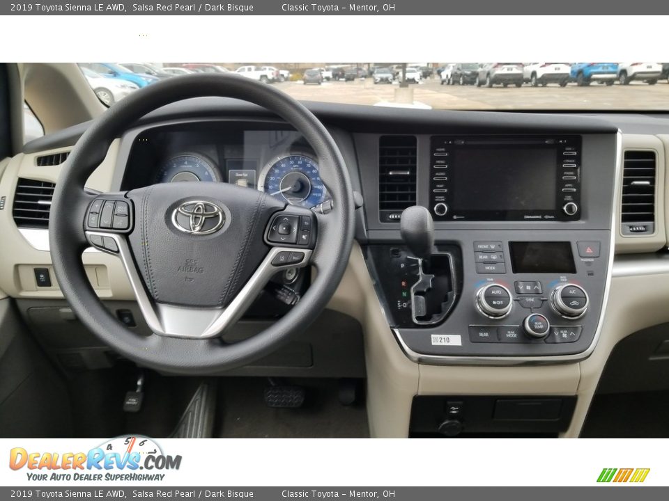 2019 Toyota Sienna LE AWD Salsa Red Pearl / Dark Bisque Photo #4