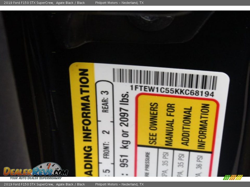 2019 Ford F150 STX SuperCrew Agate Black / Black Photo #22