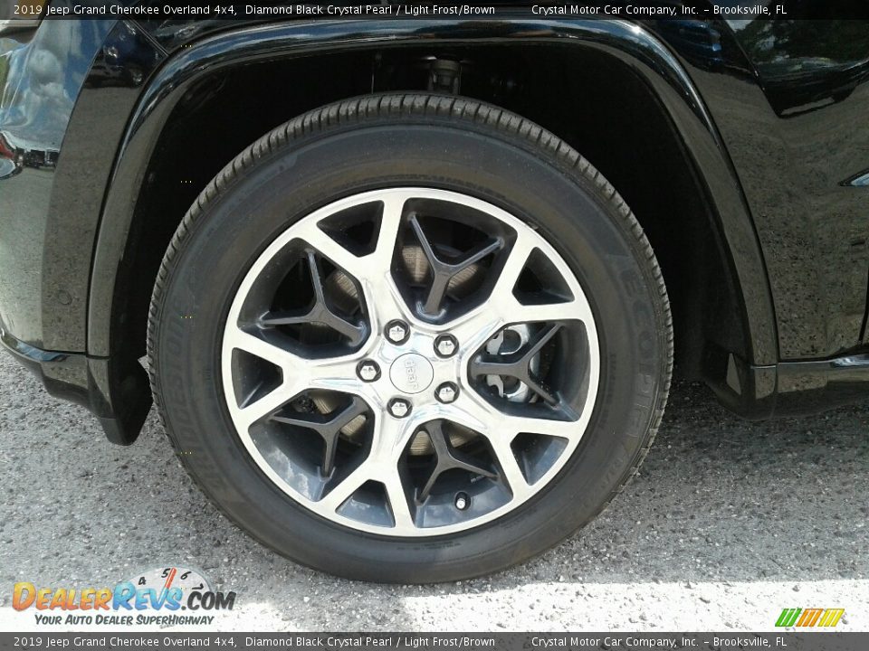 2019 Jeep Grand Cherokee Overland 4x4 Diamond Black Crystal Pearl / Light Frost/Brown Photo #21