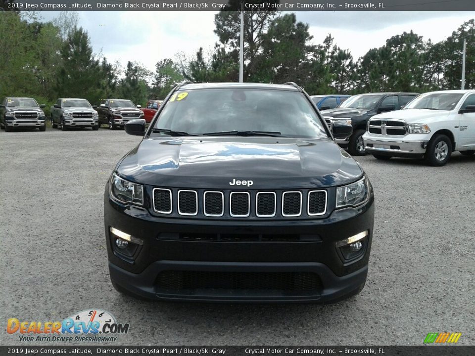 2019 Jeep Compass Latitude Diamond Black Crystal Pearl / Black/Ski Gray Photo #8