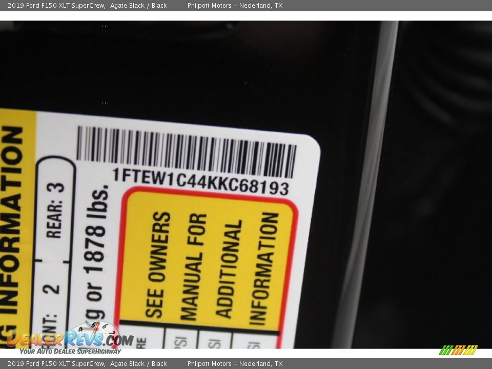 2019 Ford F150 XLT SuperCrew Agate Black / Black Photo #20