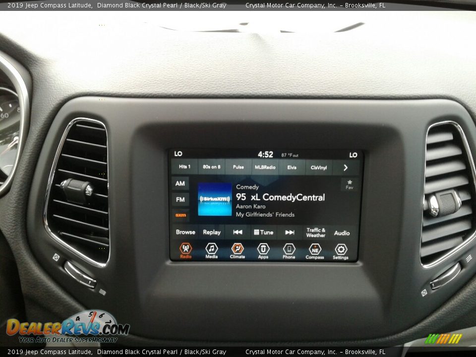 2019 Jeep Compass Latitude Diamond Black Crystal Pearl / Black/Ski Gray Photo #15