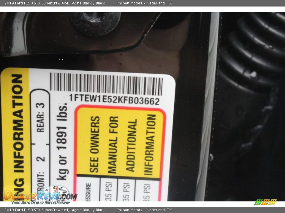 2019 Ford F150 STX SuperCrew 4x4 Agate Black / Black Photo #22