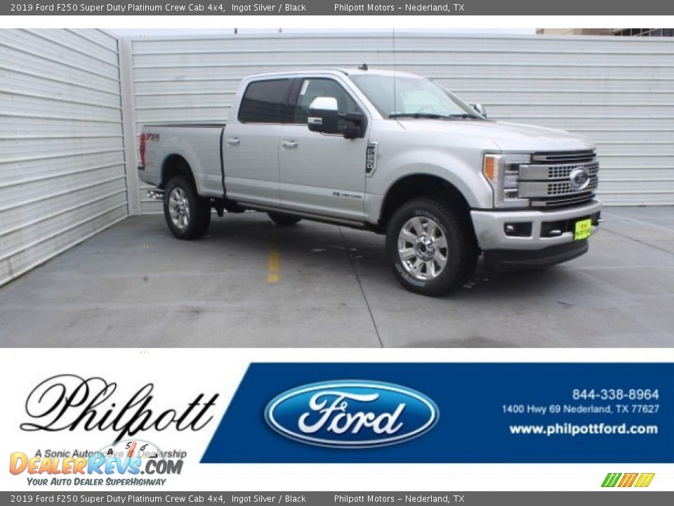 2019 Ford F250 Super Duty Platinum Crew Cab 4x4 Ingot Silver / Black Photo #1