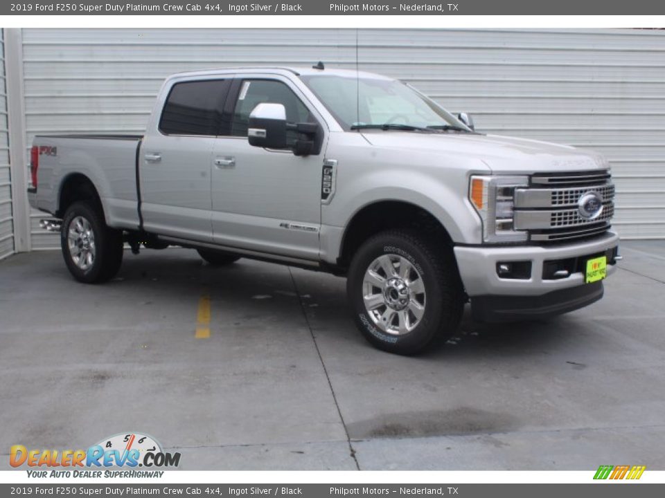 2019 Ford F250 Super Duty Platinum Crew Cab 4x4 Ingot Silver / Black Photo #2