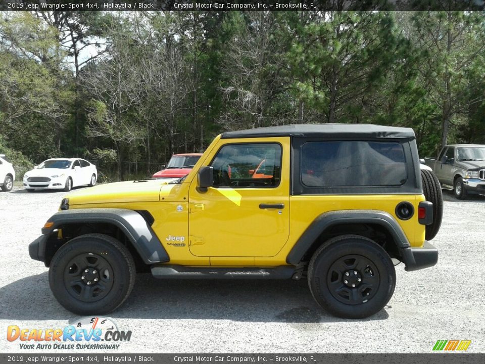 2019 Jeep Wrangler Sport 4x4 Hellayella / Black Photo #2