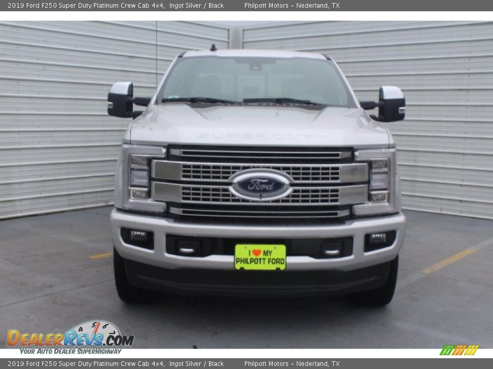 2019 Ford F250 Super Duty Platinum Crew Cab 4x4 Ingot Silver / Black Photo #3