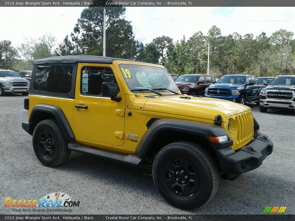 2019 Jeep Wrangler Sport 4x4 Hellayella / Black Photo #7