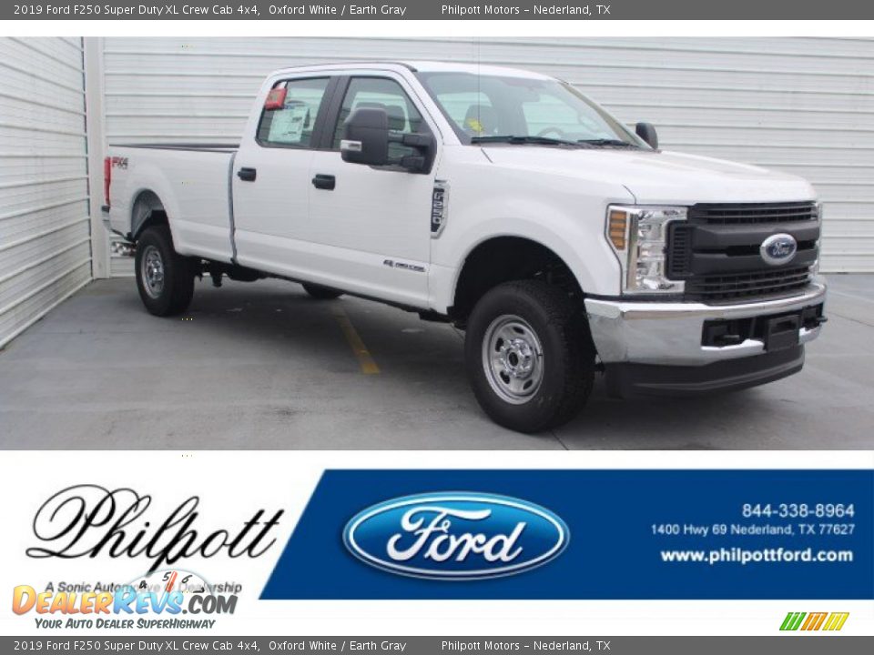 2019 Ford F250 Super Duty XL Crew Cab 4x4 Oxford White / Earth Gray Photo #1