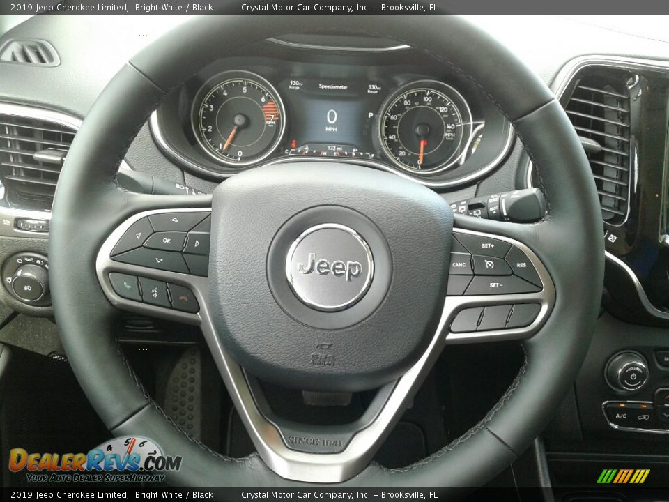 2019 Jeep Cherokee Limited Bright White / Black Photo #14