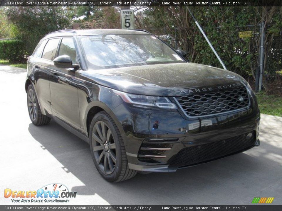 2019 Land Rover Range Rover Velar R-Dynamic HSE Santorini Black Metallic / Ebony Photo #2