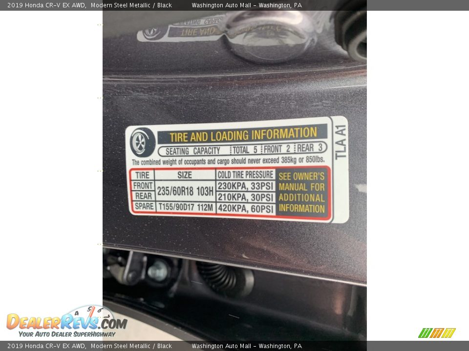 2019 Honda CR-V EX AWD Modern Steel Metallic / Black Photo #13